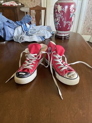 vintage converse all star sneakers 90s red M5 W7