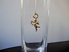VINTAGE 1980s 3D 2-SIDED CUPID GOLD TONE CHARM/PENDANT MADE IN USA