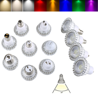 5W  GU10 MR16 Dimmable LED COB Spotlight Bulbs Lamp GU5.3 220V 240V 12V 24V AJ