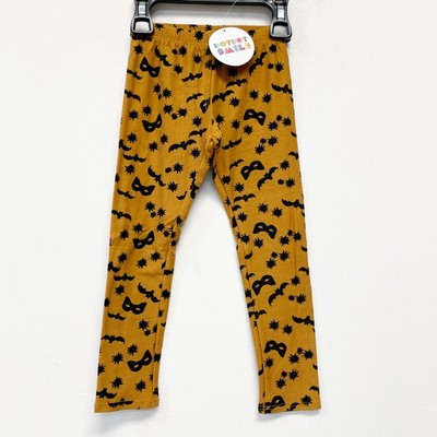 Dot Dot Smile Kids Brown Halloween Print Full Length Leggings Size 3/4
