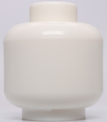 Lego 4x White Standard Minifig Plain Head Stud