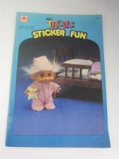 Troll Cardboard Doll Golden Precut Sticker Coloring Fun 1992 Book Russ Unused