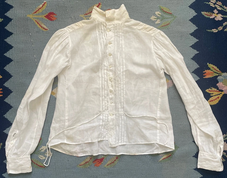 1900’s White Embroidered Cotton Blouse - Image 2 of 4