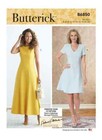 Butterick Sewing Pattern 6850 Misses 6-22 Jewel or V-Neck Fit & Flare Dresses 