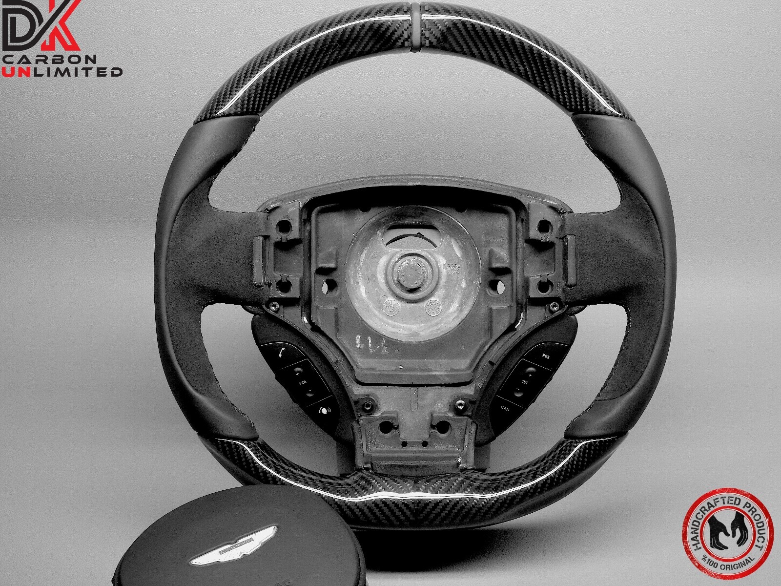Aston Martin Vantage DB9 DBS Rapide Virage Gray Ring Carbon Steering Wheel v2