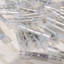 20/300pcs 26-22 AWG Heat Shrink Butt Wire Connectors Seal Crimp Terminals Lot
