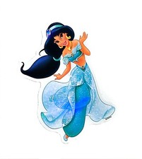 Disney Princesses JASMINE Anime Cartoon Water Resistant Iridescent Sticker