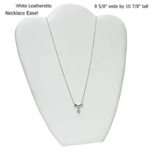 1 White Necklace Pendant Chain Easel Back Jewelry Displays 8 5/8"W x 10 7/8"H