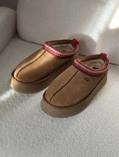 UGG 1122553 Women's Tazz Suede Platform Slippers Chestnut