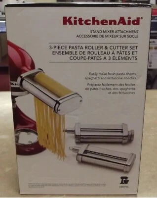 KitchenAid KSMPRA Pasta Roller and Cutter Attachment Set - 3 Piece Set Genuine - Image 1 of 4