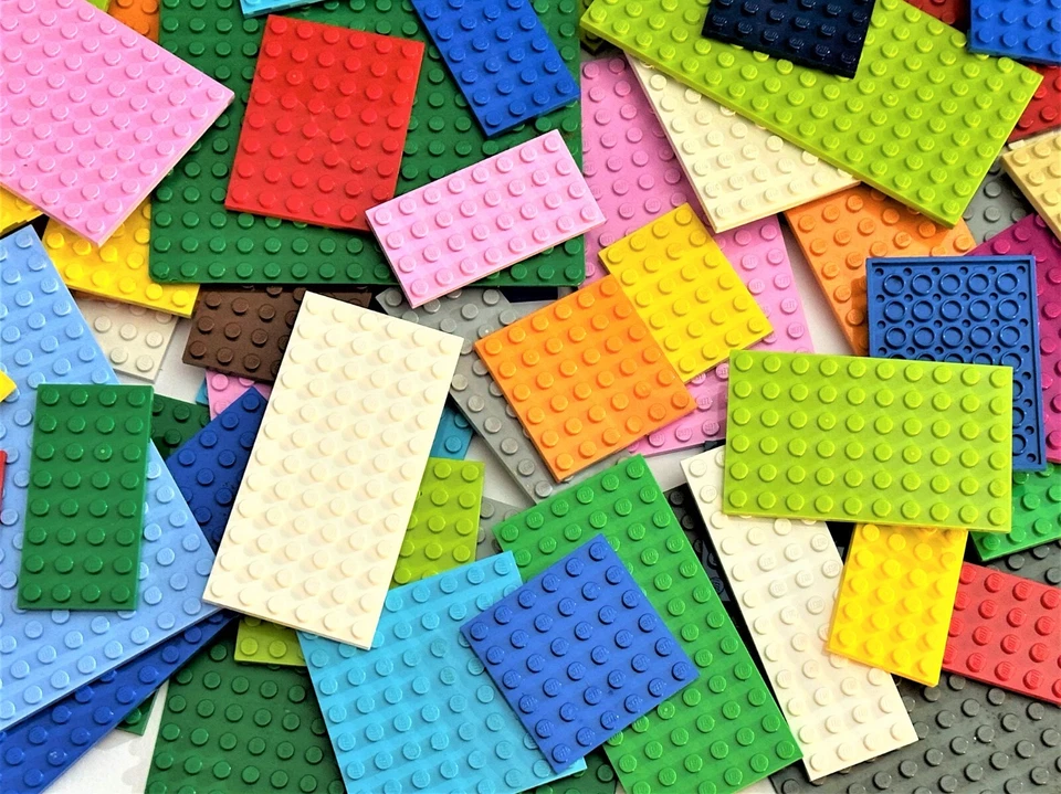 LEGO 25 pcs BASE PLATES 4x4 4x8 6x6 6x12 16x16 Mixed Bulk Lot Baseplates - L911 - Image 2 of 4