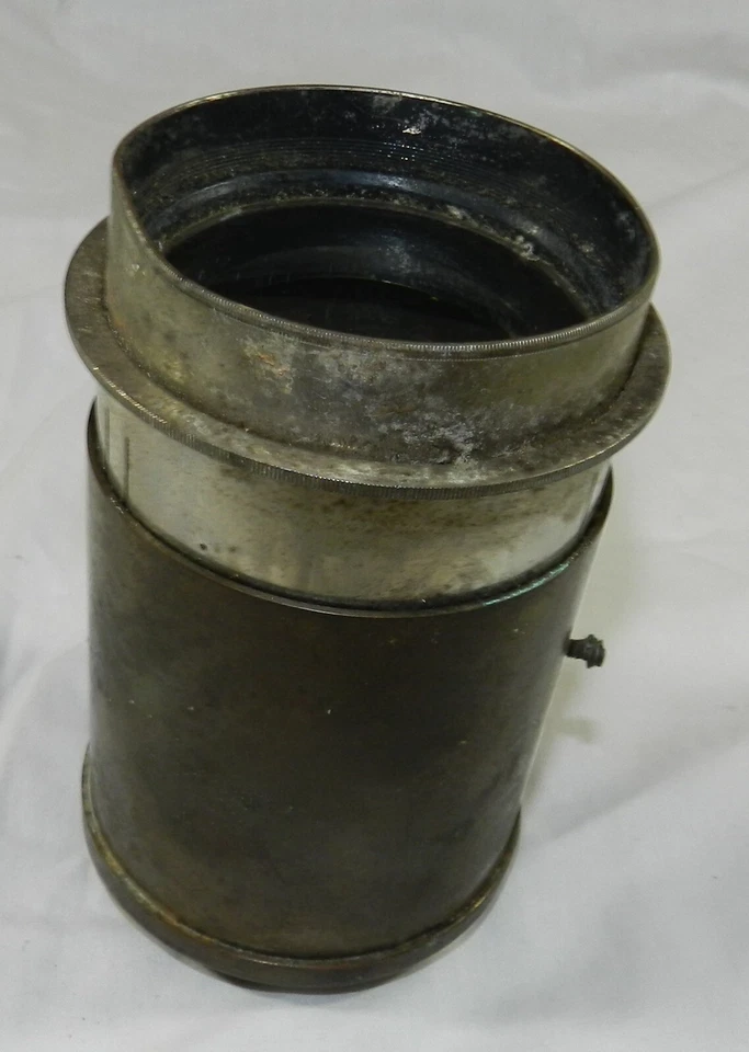 Lente de cámara de latón vintage - Gundlach-Manhattan Opt. Co. Rochester, NY - 5" de largo Foto 2 de 4