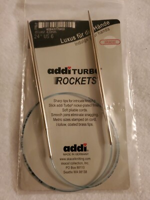 addi Turbo Rockets Circular Knitting Needles 24 Inches US 6