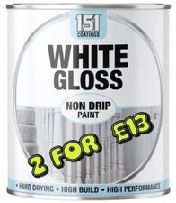 151 Paint White Gloss 300ml Non Drip Tin Interior/Exterior