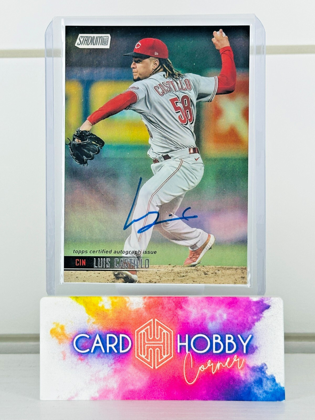 Luis Castillo 2021 Topps Stadium Club #SCBA-LC RAINBOW FOIL Auto /10