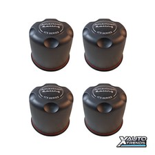 4xamerican Racing Atx Wheel Center Cap Teflon Black Push-thru W Logo 1515006022