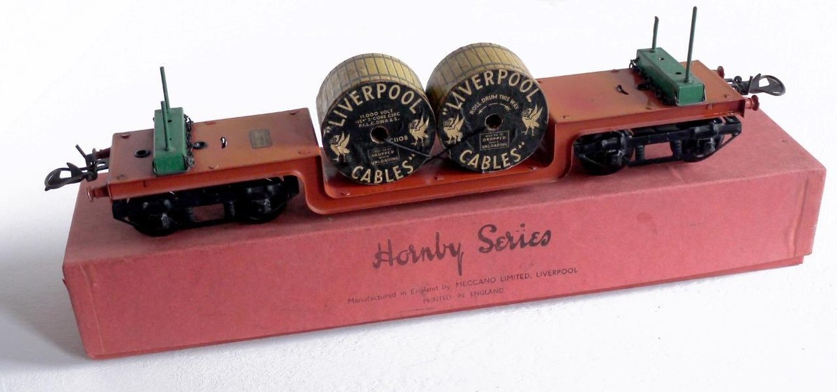 HORNBY O GAUGE 1920s LMS NO.2 CATTLE WAGON. Grey/Blue EUR 83,50