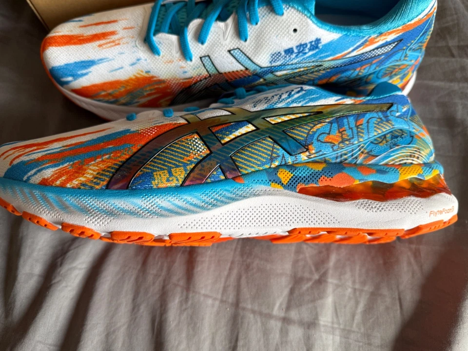 Herren Asics Gel-Nimbus 23 Noosa Aqua/Marigold/Orange Turnschuhe - UK 13 / US 14 - Bild 3 von 4