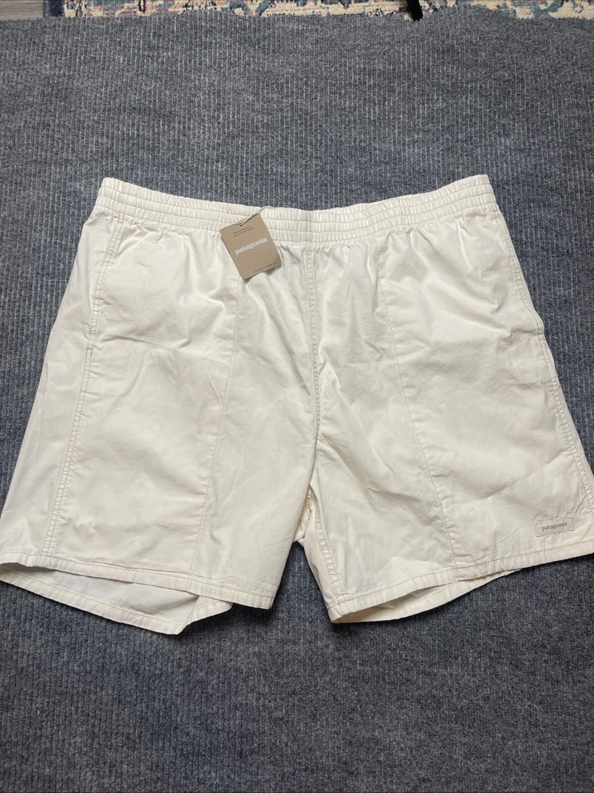 Patagonia Shorts Men's XXL Funhoggers 6" NWT Undyed Natural Hiking Retail $75
