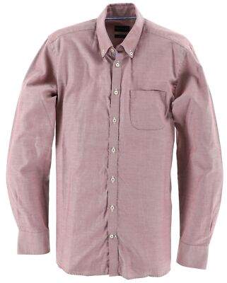 Bruun & Stengade Herren Hemd Shirt Freizeithemd Gr.39 (M) Rot 120717