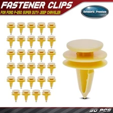 30Pcs 10mm Nylon Door Panel & Trunk Trim Retainer Clip for Ford Jeep Chrysler