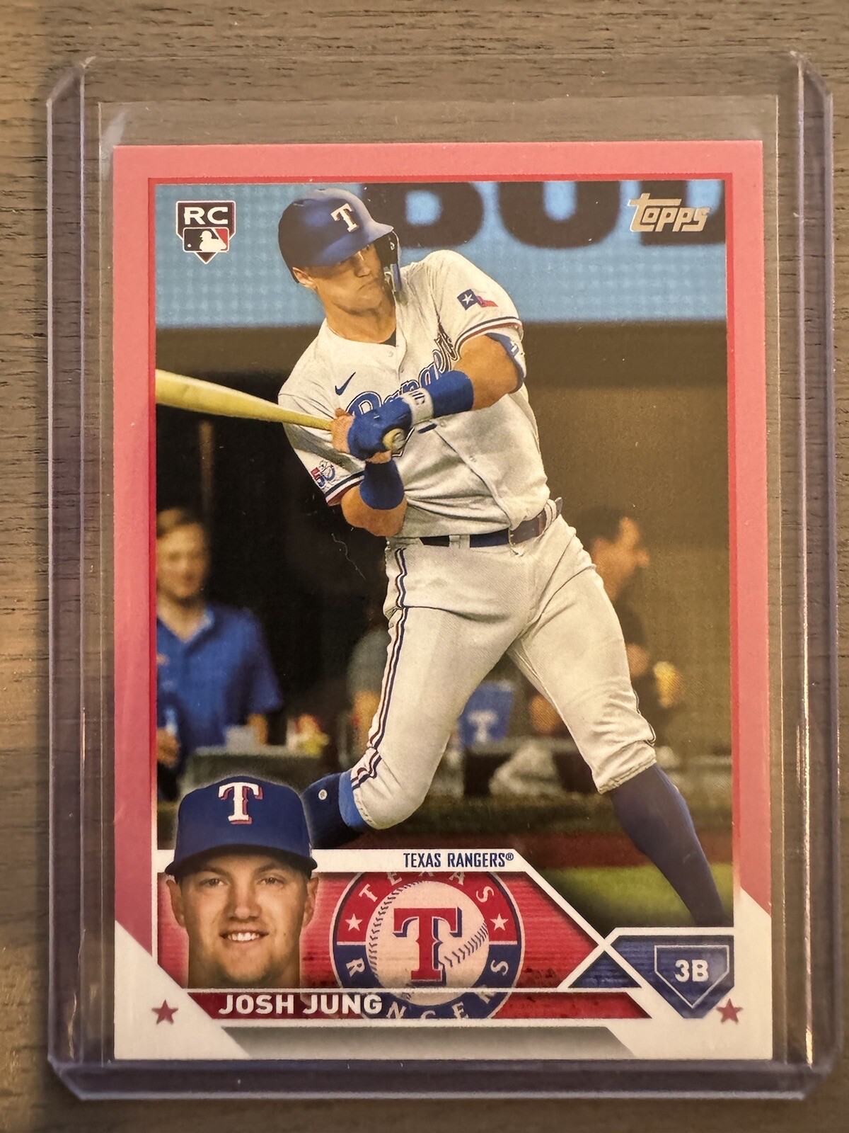 2023 Topps Series 2 JOSH JUNG RC #529 Mothers Day Hot Pink Parallel #/50