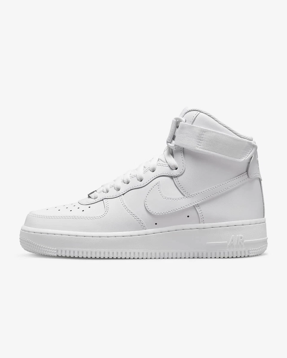 Women s Size 5 Nike Air Force 1 High Casual Shoe Triple White DD9624 100 LIMITED