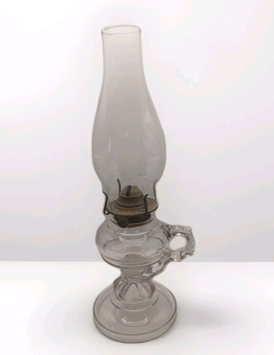Very Rare Krys-Tol 14 Inch Finger Hole Oil Lamp - See Description