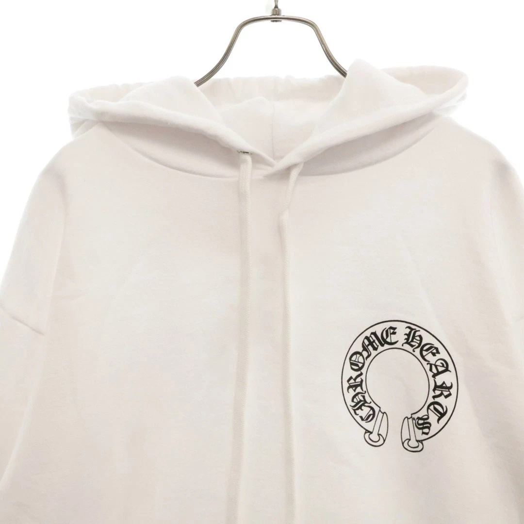 Pullover ferro di cavallo Chrome Hearts felpa con cappuccio stampa braccio felpa floreale bianco usatob