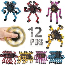 12 Pcs Transformable Fidget Spinners for Kids and Adults Stress Relief Sensor...