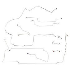 1987-93 Ford Mustang Complete Power Disc Brake Line Set Kit Lines Tube Stainless