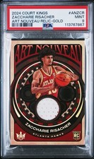 2024 Court Kings Zaccharie Risacher RC /15 Art Nouveau Gold Pop 1, Jersey match