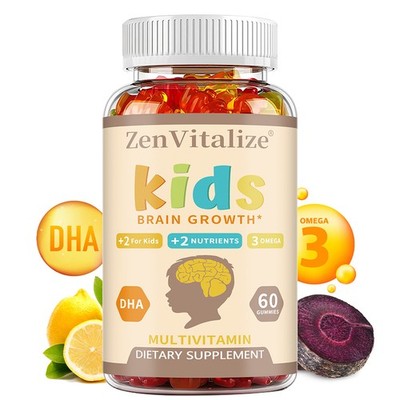 Kids Brain Growth Gummies-DHA Omega-3 for Cognitive Development, Focus 30/60pcs