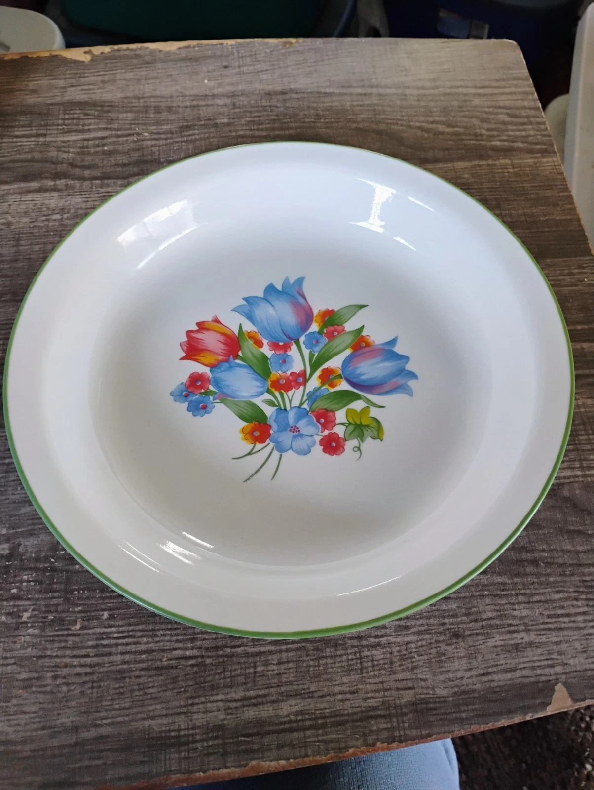 CORELLE FRESH CUT PATTERN VINTAGE PIE DISH 10 & 1/4 INCH PREOWNED FREE USA SHIP