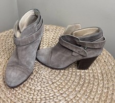 Womens Rag Bone Harrow Tan Suede Heeled Ankle Boots Booties Size EU 36 Us 6