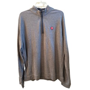 Johnnie-O Chicago Embroidered Cubs Men's Quarter Zip Golf Logo Jacket Size XL