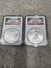 Lot Of 2 American .999 Silver Eagle NGC Brilliant Uncirculated by Paradise Mint