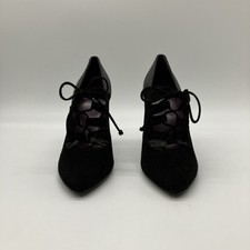 Beautiful unworn STUART WEITZMAN black/grey suede lace up stilettoes size 9 M