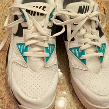 Nike Air Men s White/Black/Teal Low Top Lace Up TrainerAthletic Sneakers Size 13
