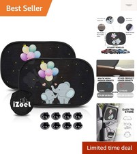 Car Sun Shade for Baby Kids 2 Pack Static Cling Side Window Car 110GSM Rear S...