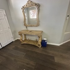 Traditional Cherry Wood 3-Piece Entertainment Center Wall Unit with Arched Glass Doors — listing 3