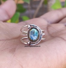 Labradorite Solid 925 Sterling Silver Beautiful Statement Ring, All Size M1450