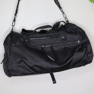 lululemon weekend warrior bag Lululemon Weekend Warrior Duffel Gym Yoga Bag Black + Blue Lining Preowned
