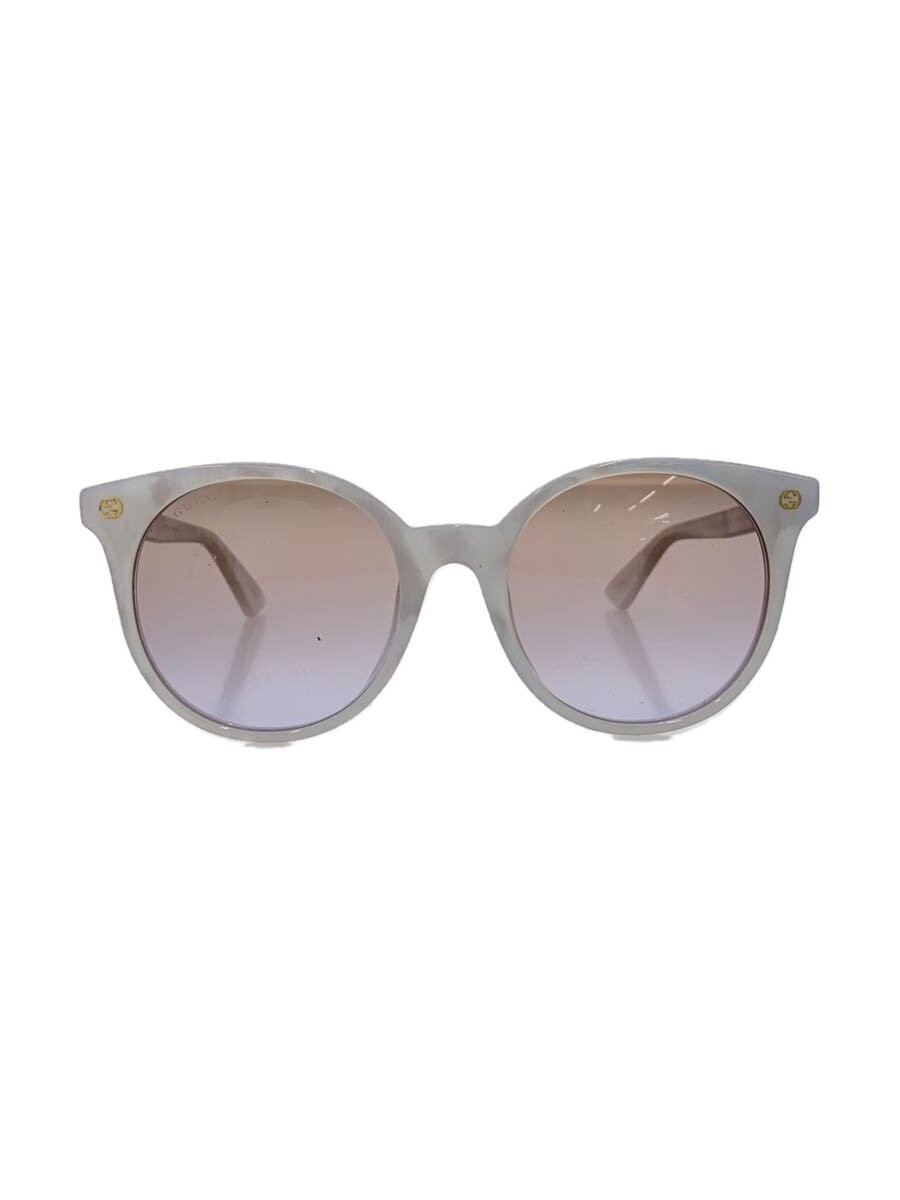 GUCCI Sunglasses Oval Plastic WHT BRW Ladies GG0091S 004