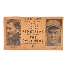 Vintage Mid 1930's Philadelphia Phillies vs Chicago Cubs Scorecard Chuck Klein