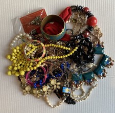 Bulk Jewelry Lot Estate Vintage to Modern Mix 2 LB WEARABLE / Or RESELL