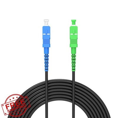 Jeirdus 10M SC/PC to SC/APC Armored Fiber Cable 9/125 SM Simplex Jumper