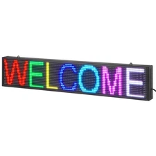 40" X 8" LED Sign Scrolling Message Display Board 7 Color Programble