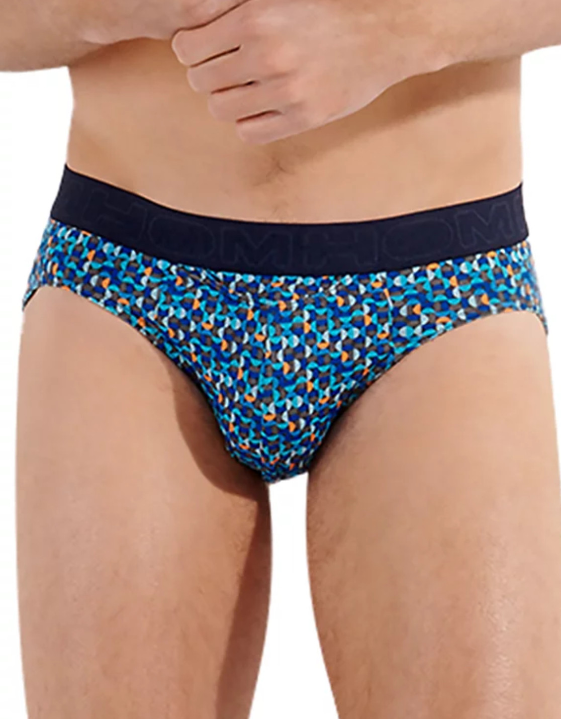 Hom Men Ralphy Printed Mini Brief Blue Print Size L