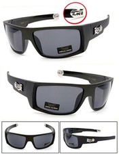LOCS Biker Cholo Gangster OG Style Mens Sunglasses - Matte Black LC77